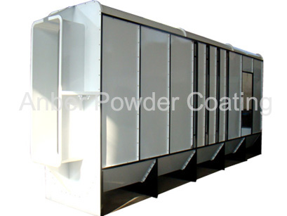 PE powder booth for fast color change